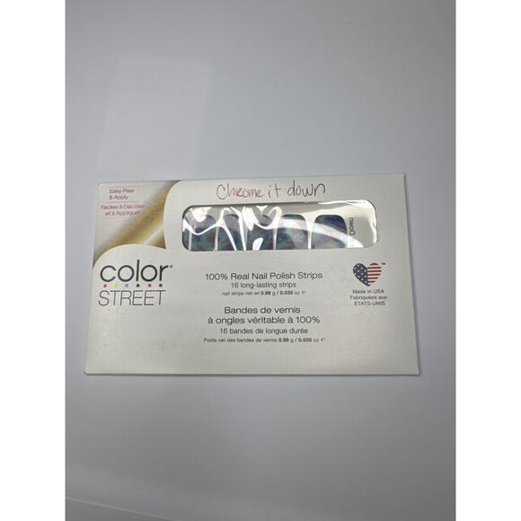 NWT Color Street “Chrome It Down” Multicolor Chromatic Glitter Shade Nail Strips - Picture 2 of 4